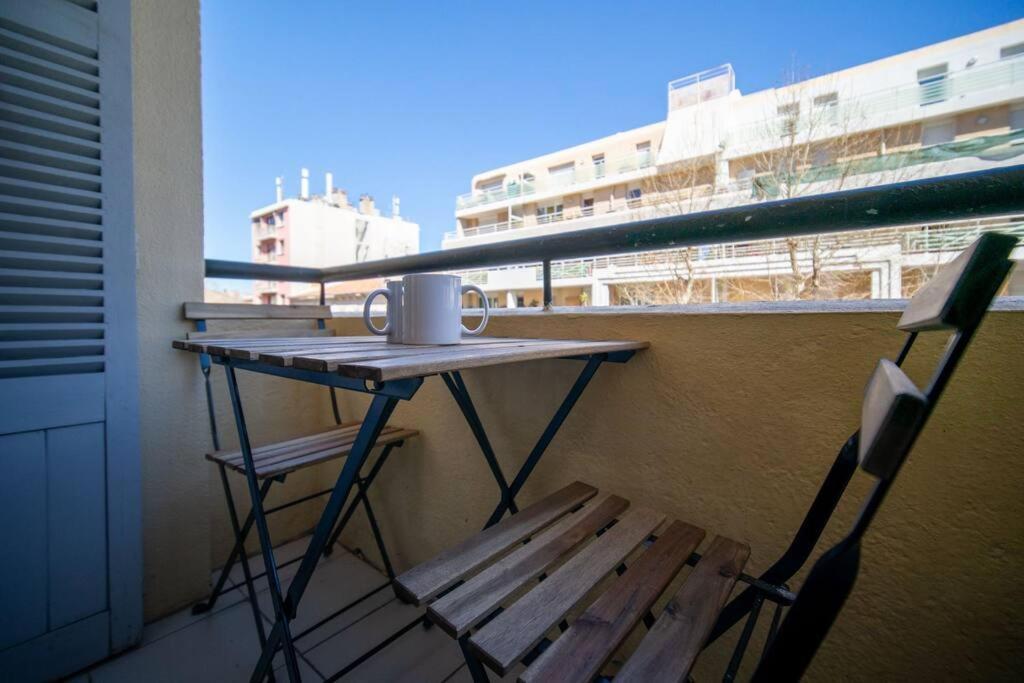 Appartement Tout Equipe Balcon 4 Pers St Charles Marseille Exteriör bild