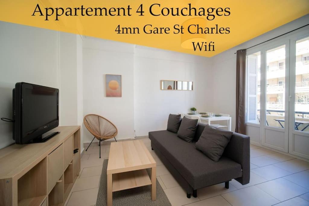 Appartement Tout Equipe Balcon 4 Pers St Charles Marseille Exteriör bild